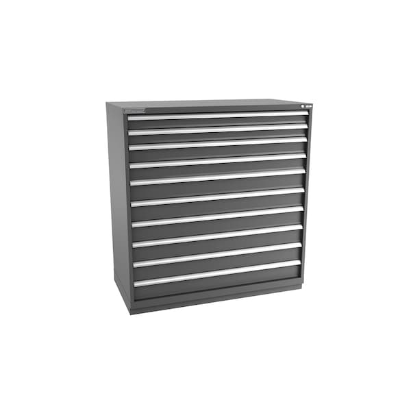 Champion Tool Storage Modular Drawer Cabinet, 10 Drawer, Dark Gray, Steel, 56-1/2 in W x 28-1/2 in D x 59-1/2 in H D27001001ILCFTB-DG - main